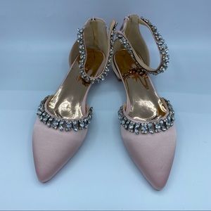 XYD Women Classic Pointed Toe Flat with Rhinestone